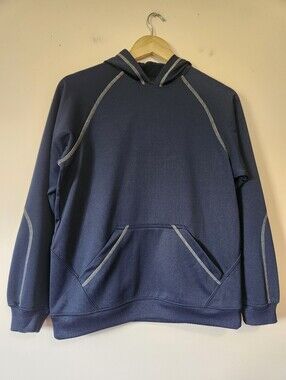 NWT North End Youth Large Classic Navy Performance Hoodie Contrast Stitch
